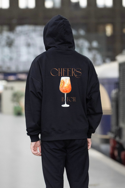 oversized hoodie black cheers The BTCH Club