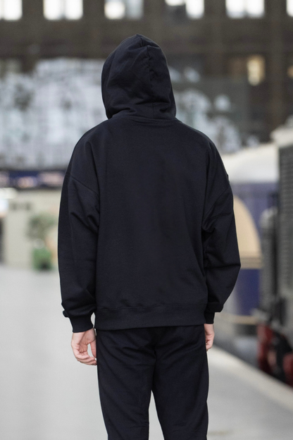 oversized hoodie black clean back The BTCH Club