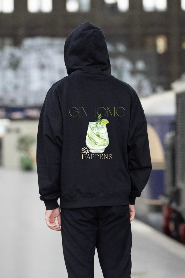 oversized hoodie black gin tonic The BTCH Club