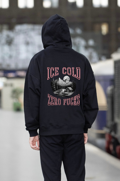 oversized hoodie black ice cold zero fucks The BTCH Club