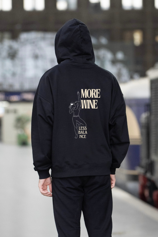 oversized hoodie black more wine The BTCH Club