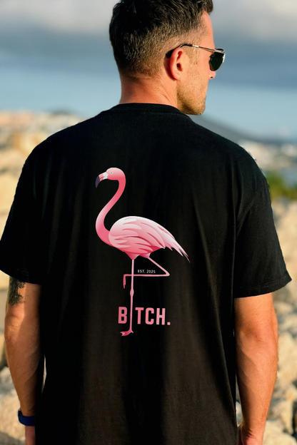 oversized shirt black Flamingo The BTCH Club